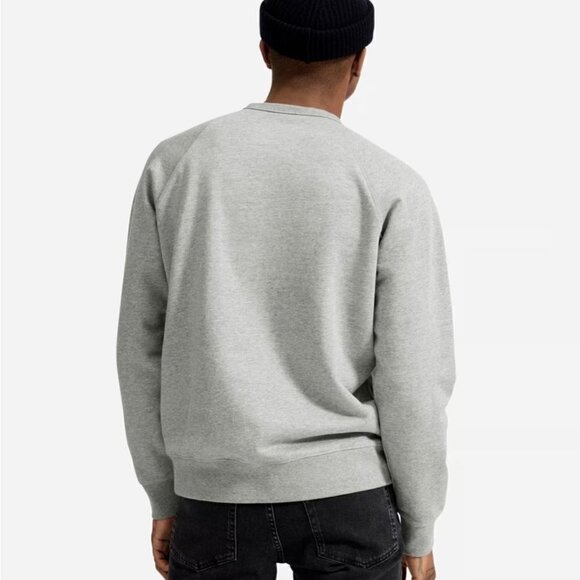 EVERLANE The Unisex French Terry Pullover Crew Heathered Gray Size S - Picture 5 of 11